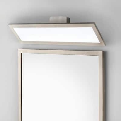 Straston 24 in. 1-Light Brush Nickel LED Adjustable Bathroom Vanity Light