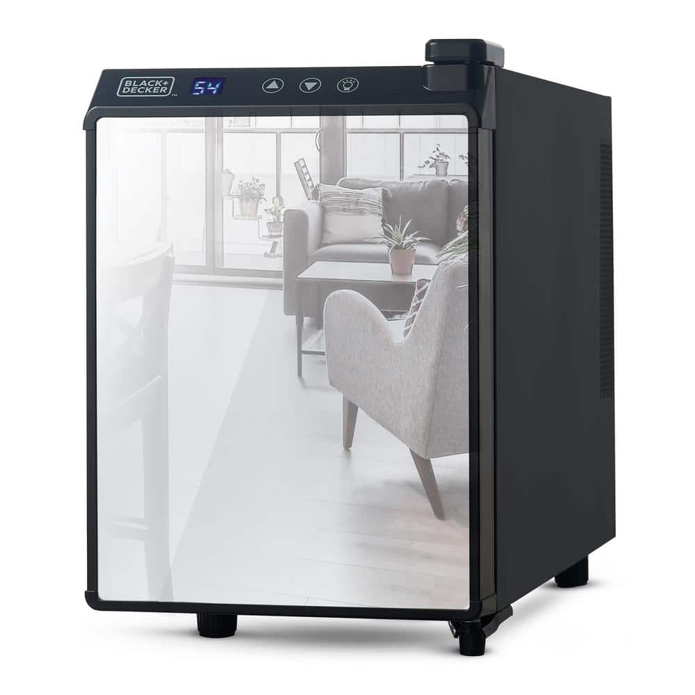 Elegant 6-Bottle Wine Cooler with Thermoelectric Cooling and Mirrored Door