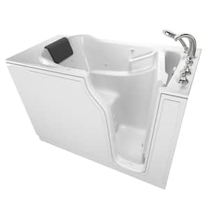 Gelcoat Premium Series 52 in. x 30 in. Right Hand Walk-In Whirlpool Bathtub in White
