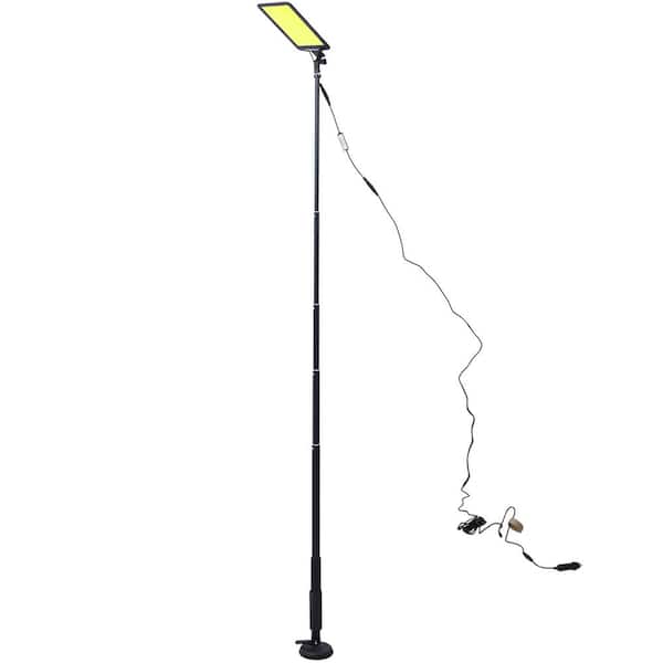 Tidoin 60-Watt Equivalent Integrated LED Yellow Area Light with Telescoping Pole Suction Cup Magnetic Base, 4500K