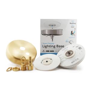 5 in. Modern Gold Smart Plug and Play Lighting Base - Carina