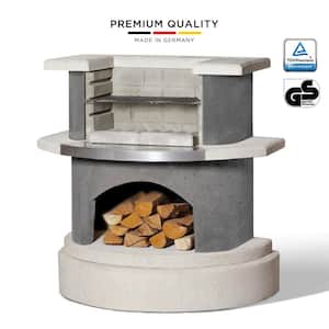 43.3-in Grillbar Stockholm Outdoor Concrete Fireplace with Cooking Grill