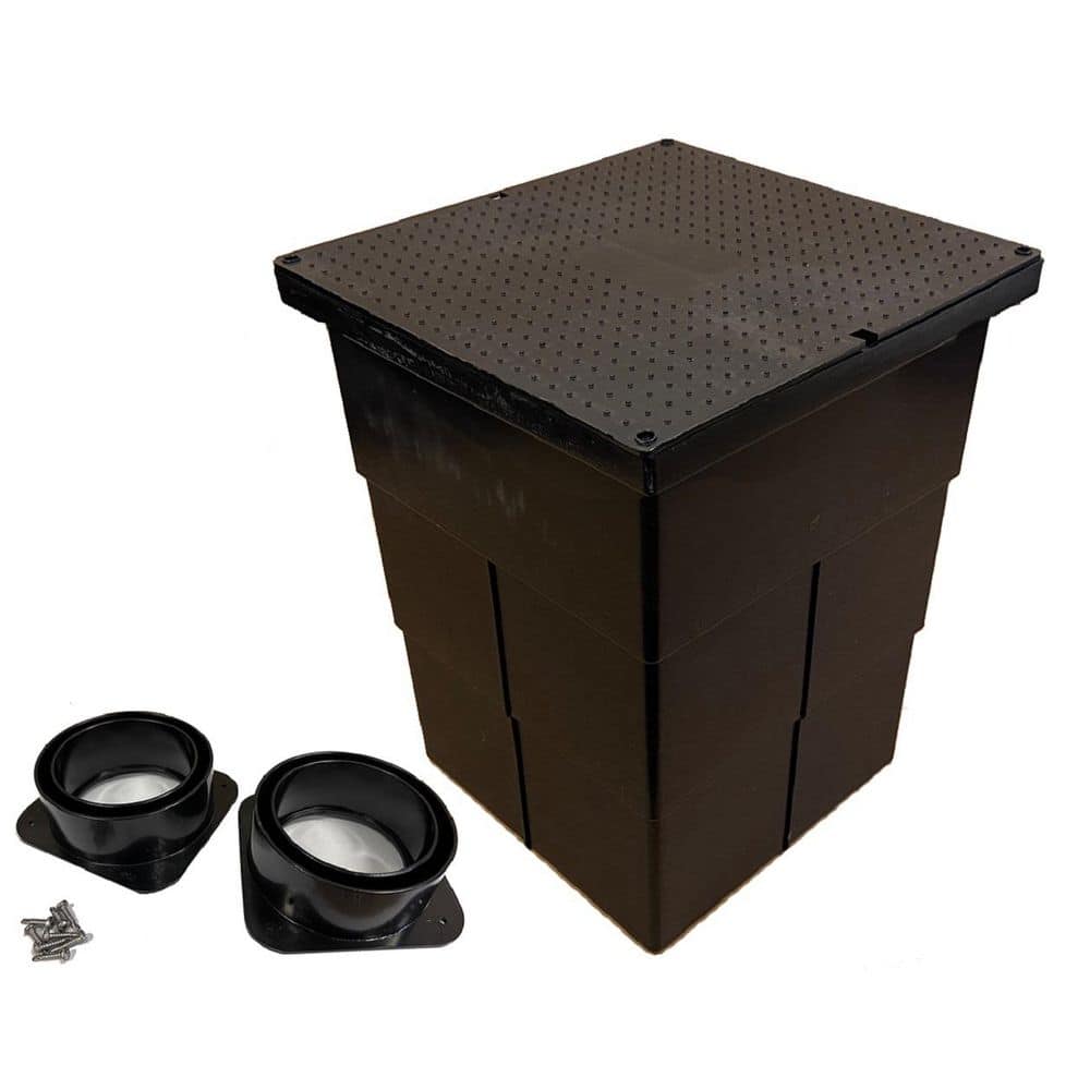 18 in. x 14 in. Polypropylene Square Catch Basin Storm Water Pit, Trench Channel Drain System, Solid Plastic Grate price history on PriceWatchPro