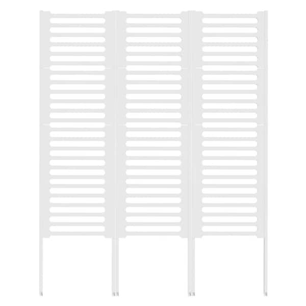 Oumilen 42.5 in. Metal Outdoor Privacy Screen Privacy Fence Panels White