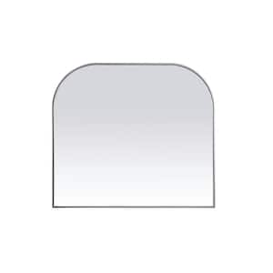 Simply Living 42 in. W x 38 in. H Arch Metal Framed Silver Mirror