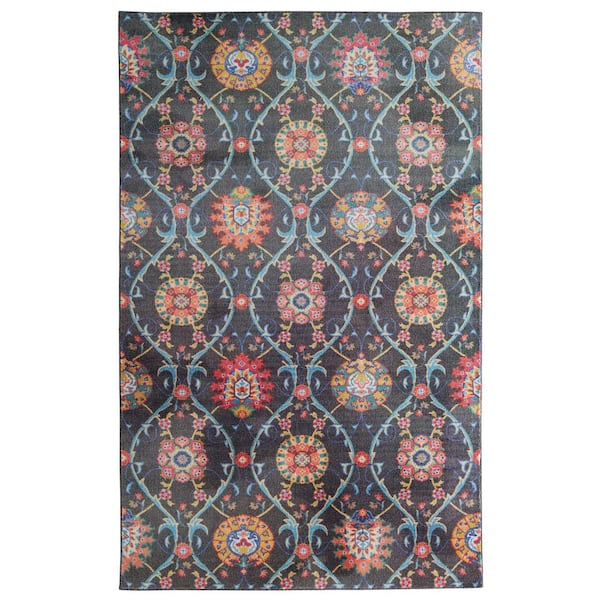 Mohawk Home Bexley Grey 5 ft. x 8 ft. Oriental Area Rug