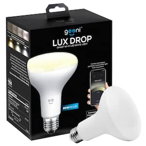 LUX DROP 65W Equivalent Warm White BR30 Smart Dimmable and Adjustable LED Light Bulb