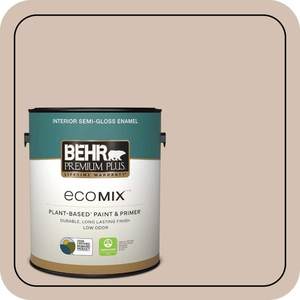 1 gal. #QE-11 Autumn Haze Semi-Gloss Enamel EcoMix Plant-Based Interior Paint & Primer price history on PriceWatchPro