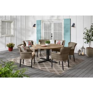 7 piece round patio best sale dining set