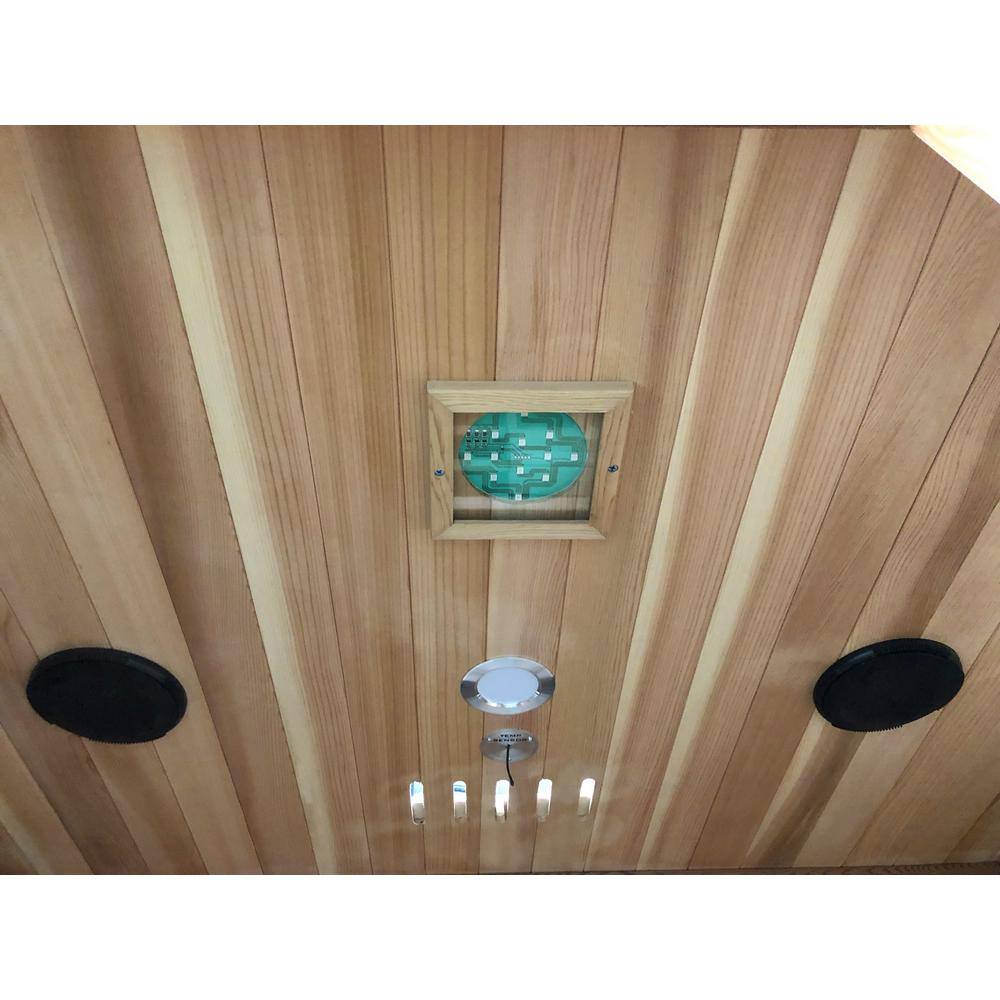 Westlake 3-Person Hardwood and Cultured Stone Infrared Sauna