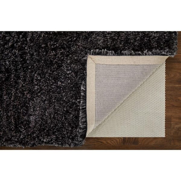 Black Solid Color 10 ft. x 14 ft. Area Rug