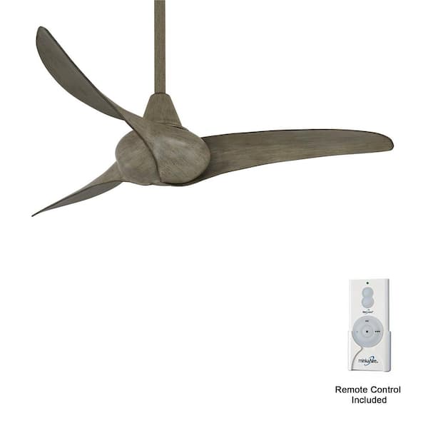 MINKA-AIRE Wave 44 in. Indoor Driftwood Ceiling Fan with Remote Control