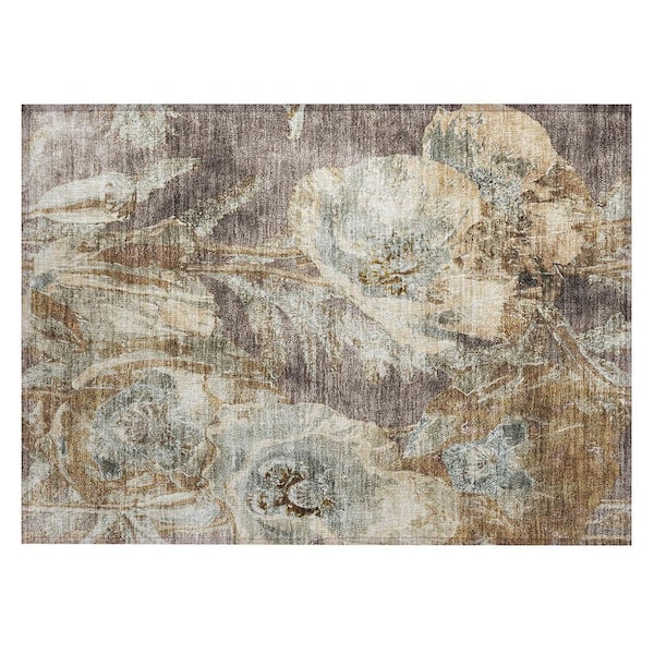Chantille Machine Washable Indoor/Outdoor Abstract ACN2798 Brown 3 ft. x 4 ft. Area Rug