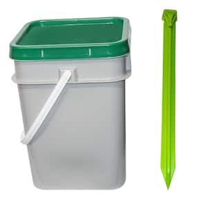 12 in. Safety Green Utility Stakes in a Pail (50-Pack)