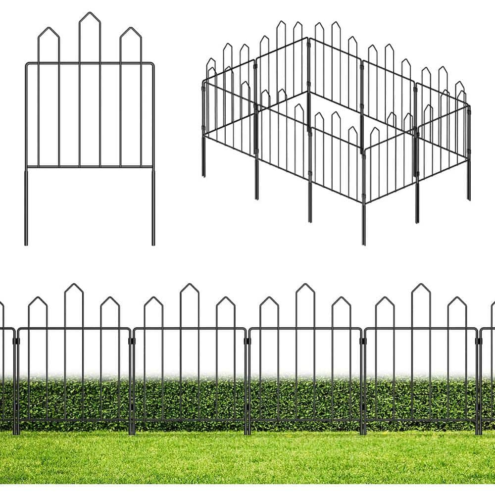 Oumilen Garden Fence 25 Pack Animal Barrier Fence 26ft (L) x 23.6in (H ...