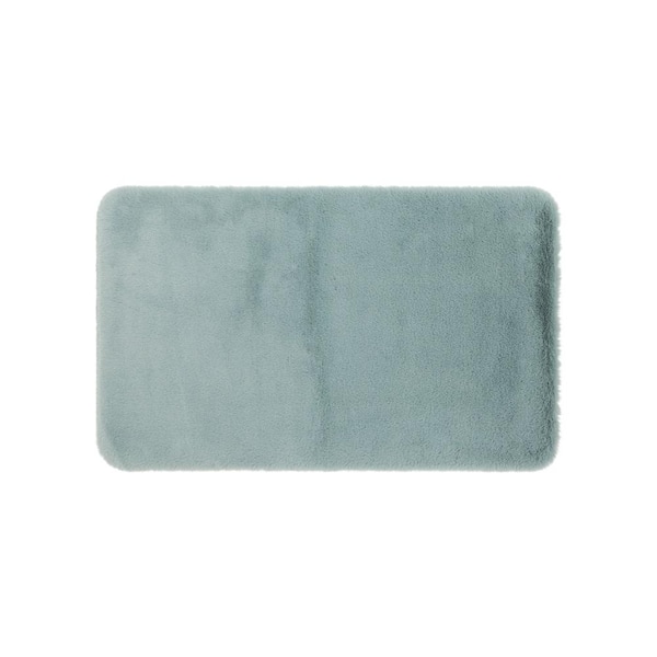 Mohawk Home Lavish Plush Green Fog 17 in. x 24 in. Bath Mat
