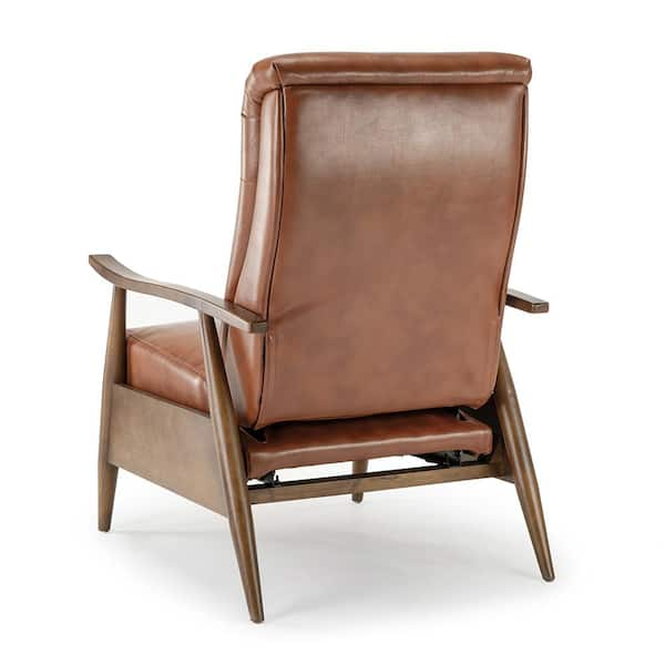 sienna wood arm push back recliner