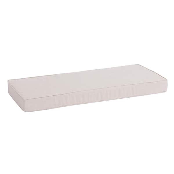 Hampton Bay 18 in. W x 46 in. D Universal Outdoor Bench Cushion in Putty Beige