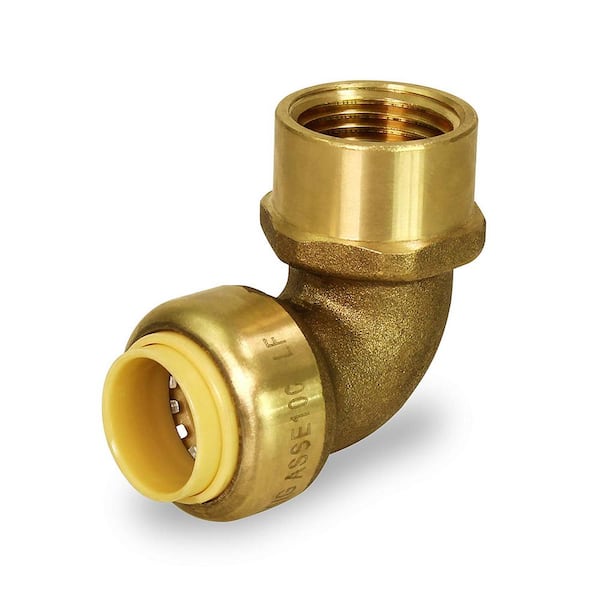 1/2 in. Push to Connect Push x Female 90-Degree Elbow, Pipe Fitting for  PEX, Copper and CPVC Piping