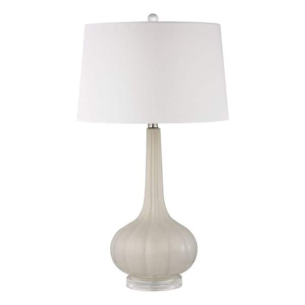 Titan Lighting Abbey Lane 30 in. Off White Ceramic Table Lamp