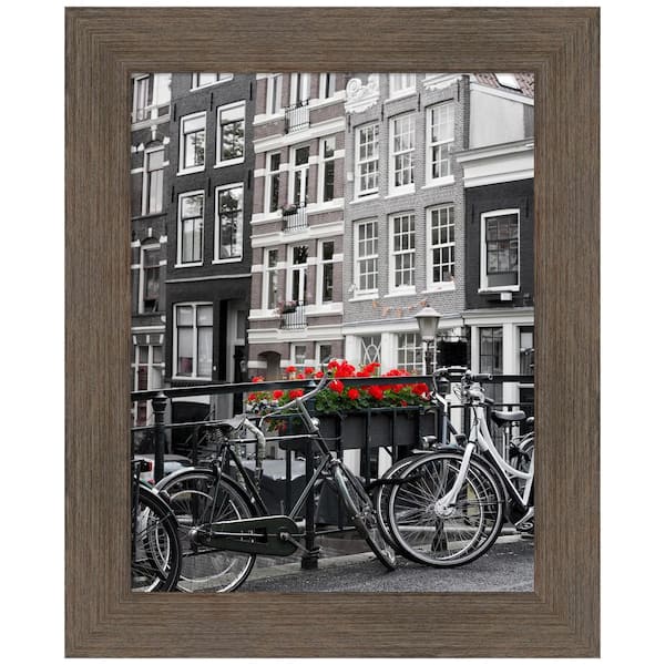 Amanti Art Hardwood Mocha Narrow Wood Picture Frame Opening Size 11x14 in.