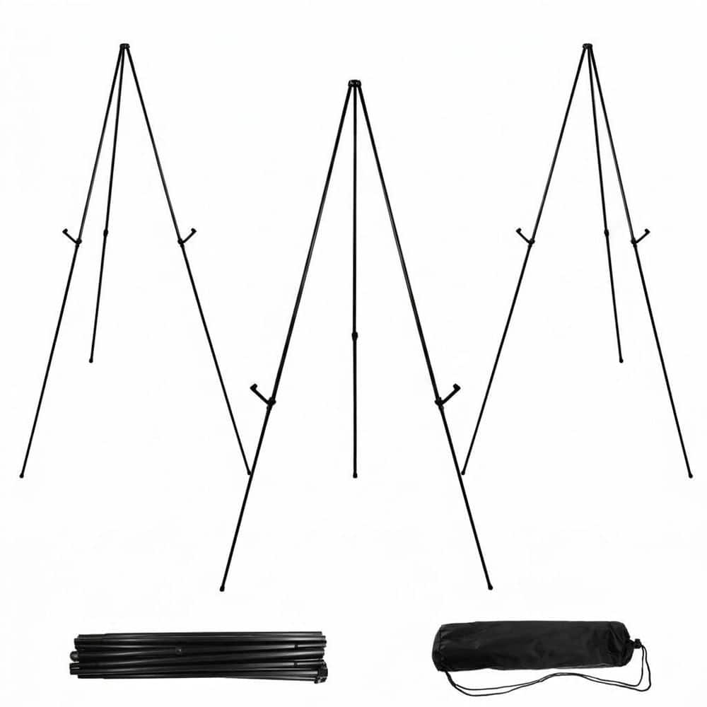 66 in. Iron Adjustable Display Easel Trellis with Foldable Design, Anti-Slip Feet, Carry Bag, 3 Pcs, White price history on PriceWatchPro