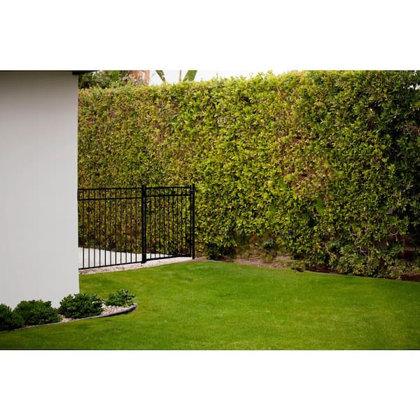 Weatherables Cypress 4 ft. W x 4.5 ft. H Black Aluminum Fence Gate Kit