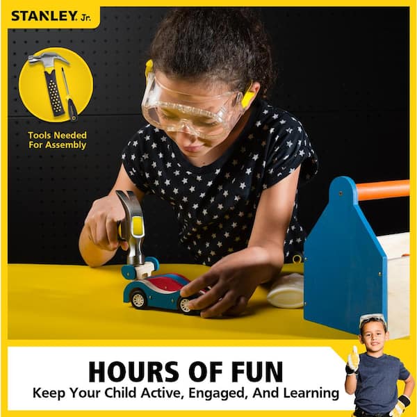Stanley Jr Kids 21 Piece Toy Toolbox & Tool Set