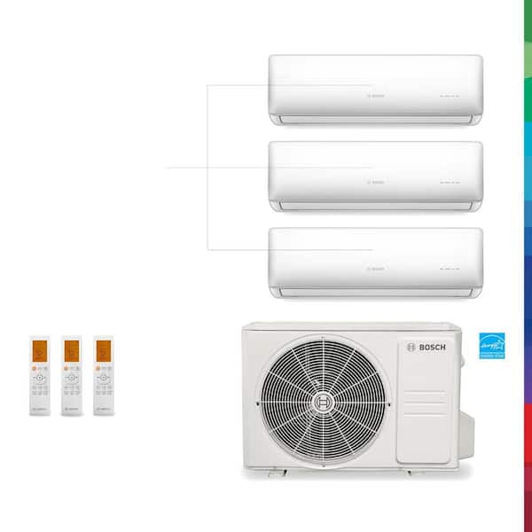 Bosch Pro-Pack Gen 2 Plus 3-Zone 27,000 BTU 2.25 Ton Ductless Mini Split Air Conditioner with Heat Pump 230-Volt