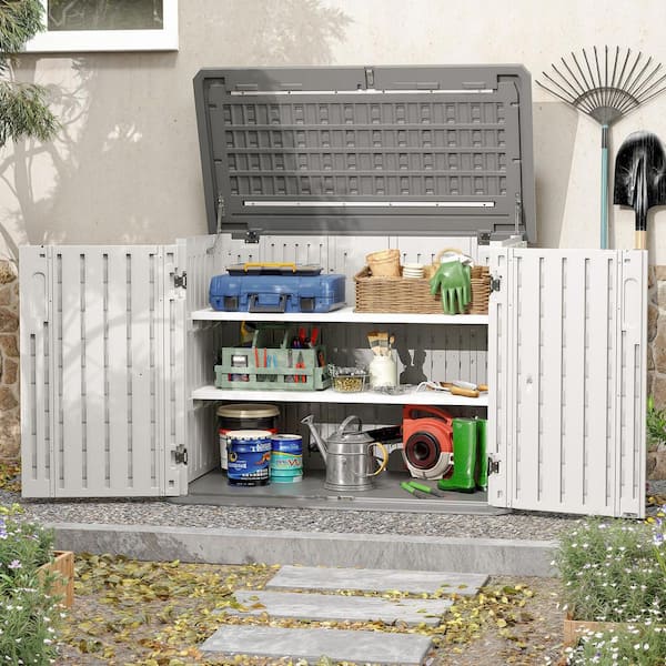 Sizzim 4 ft. 4 in. W x 2 ft. 4.5 in. D x 3 ft. 3 in. H White