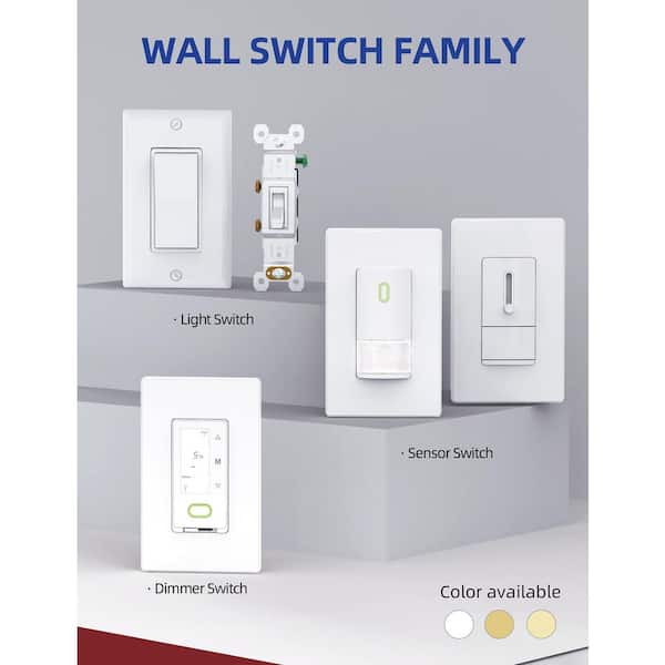 Vrbgify Single Pole Light On-Off Toggle Light Switch Wall Switch
