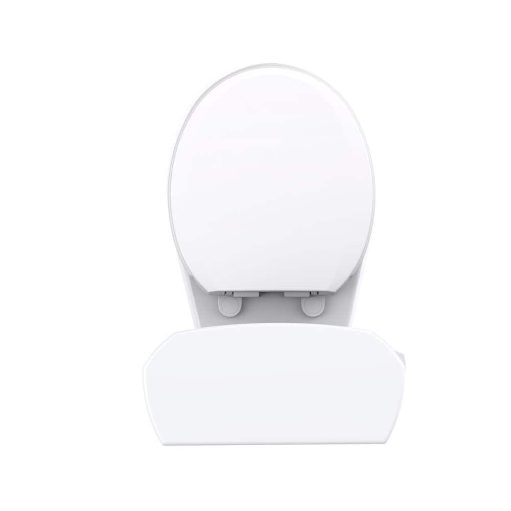 White Vitreous China Round Two-Piece Toilet with Soft Close Seat