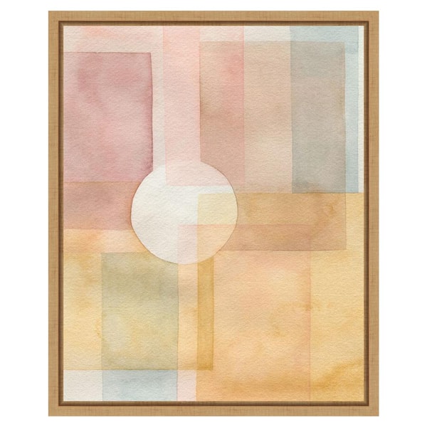 Amanti Art Glow And Peep I by Grace Popp 16 in. W x 20 in. H Canvas Float Frame in Brown
