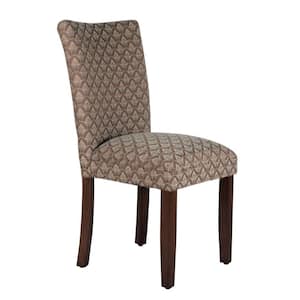 Multicolor Fabric Wooden Frame Parson Dining Chair