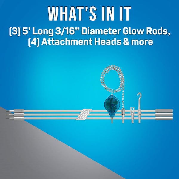Jonard Tools RDG-15A 15 ft Glow Rod Kit+, 3/16 Diameter