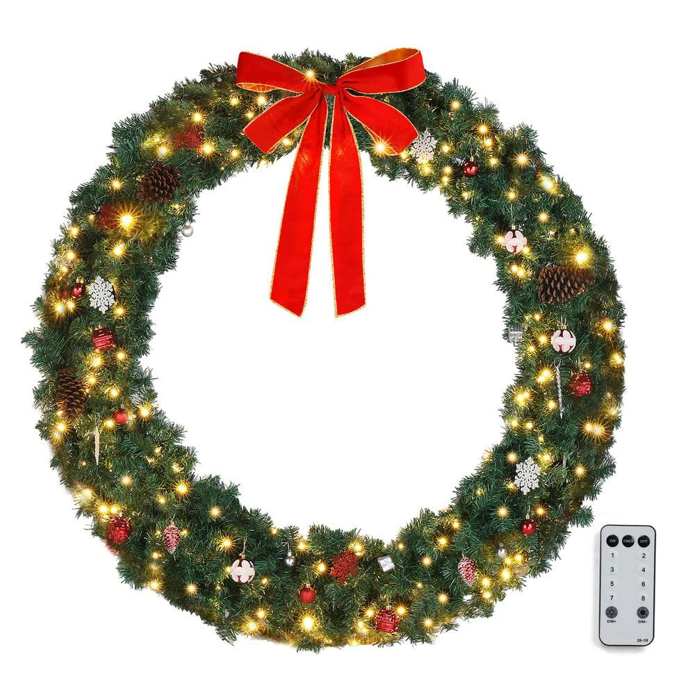 48 in. Pre-lit LED Artificial Christmas Garland with Red Bow price history on PriceWatchPro