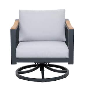 Nova Swivel Aluminum Outdoor Rocking Chair with Cushion