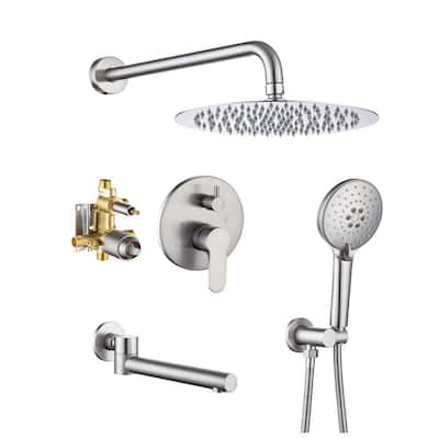New Shower Dropper Round Brushed Nickel bathroom tap ware range New Shower Dropper Round Brushed Nickel bathroom tap ware range