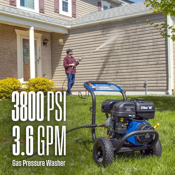 Westinghouse WPX 3800 psi 3.6 GPM 274cc Cold Water Gas Powered Triplex Pump Pressure Washer with 5 Quick Connect Nozzles WPX3800 The Home Depot