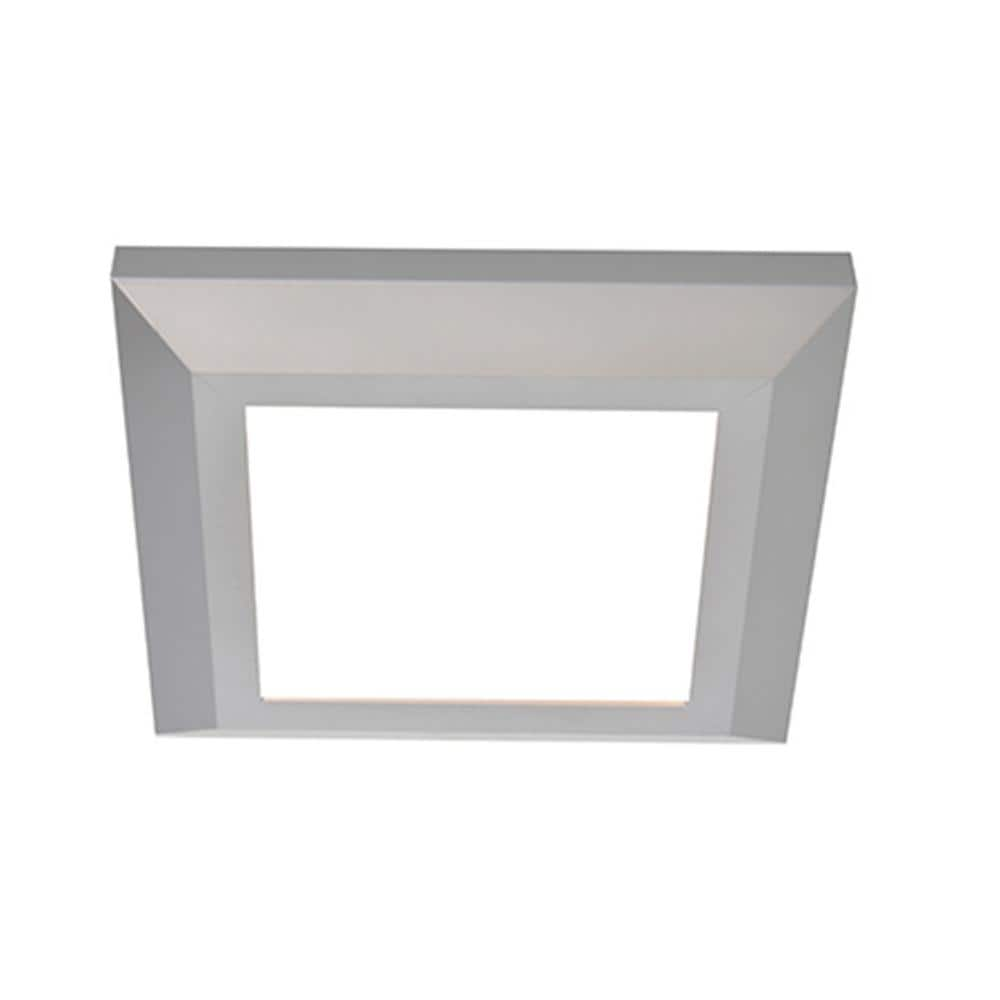 AFX Atlas 15 in. 18.5-Watt Satin Nickel Integrated LED Flush Mount ...