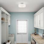 Mercury 2 Light Brushed Nickel Flush Mount