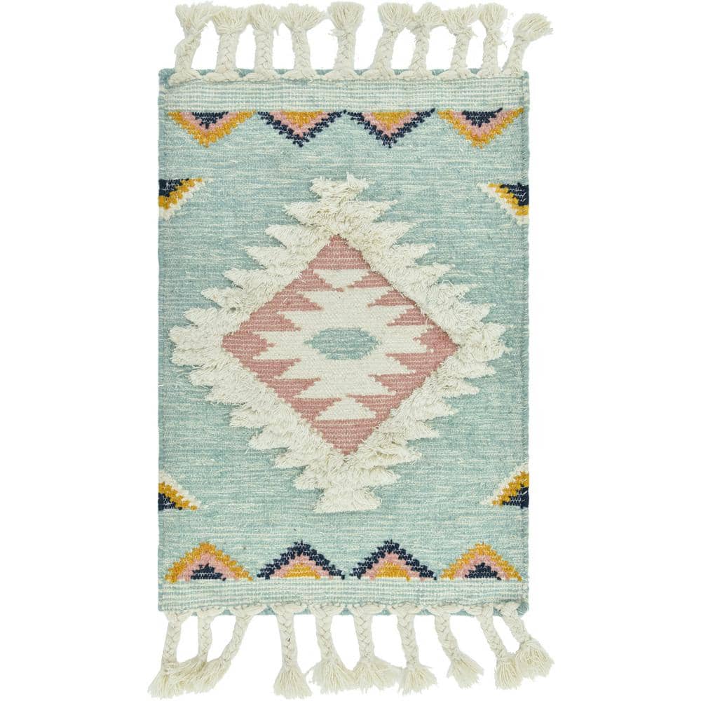 Unique Loom Mesa Light Blue 2 ft. x 3 ft. Area Rug 3146950 The Home Depot