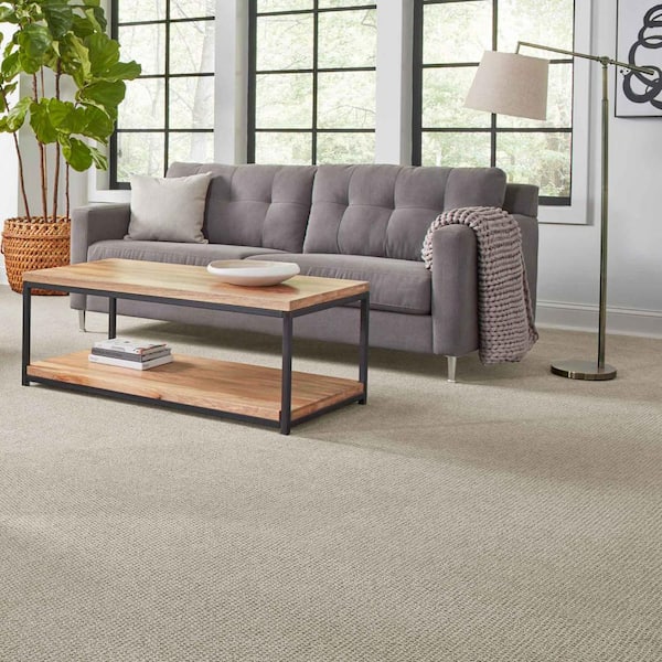 Katama II  - Overcast - Gray 30.7 oz. Triexta Pattern Installed Carpet