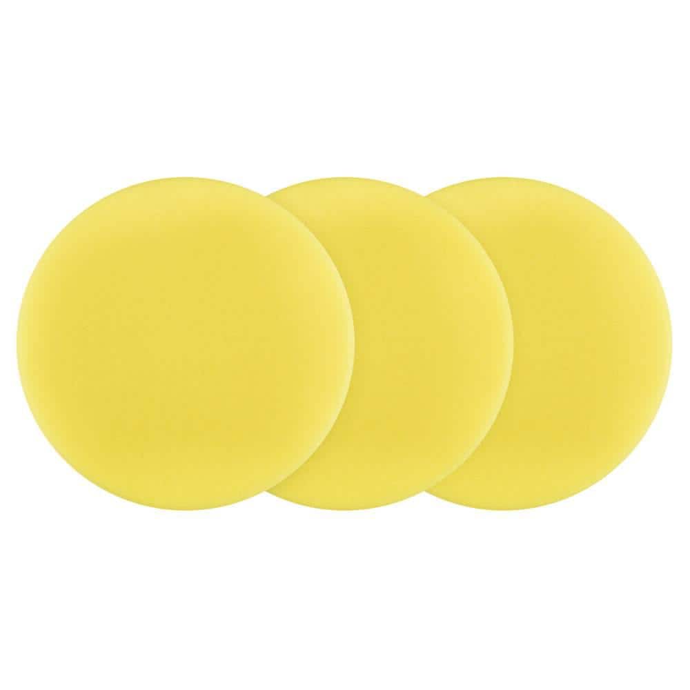 POLYTE Foam Detailing Applicator Pad (Yellow, 8 Pack, 4.3 in)
