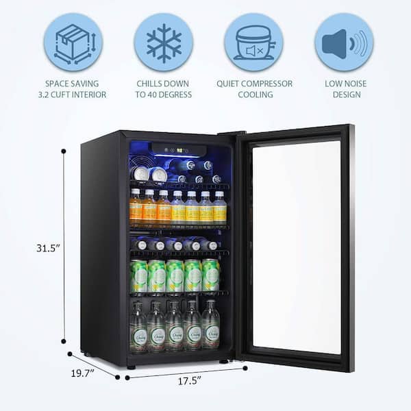 Wine And Beverage Refrigerator & Cooler, 120 Cans Dfito Mini
