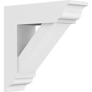 5 in. x 18 in. x 18 in. Traditional Bracket with Traditional Ends, Standard Architectural Grade PVC Bracket