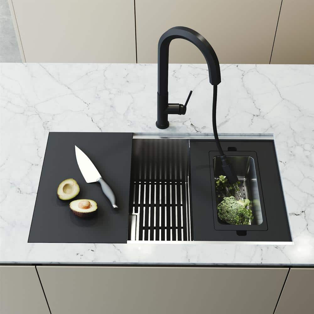 Hampton 34" Stainless Steel Single Bowl Undermount Kitchen Sink