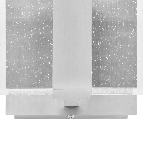 Home Decorators Collection Alberson 2-Light Brushed Nickle LED Indoor Wall  Sconce Bubble Glass 28616-HBNS The Home Depot