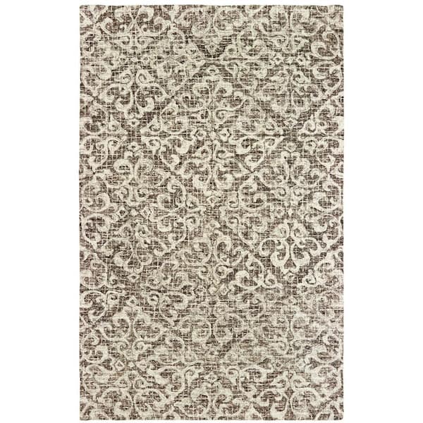 8 X 10 Blue, Ivory Floral Washable Area Rug Runner Rug