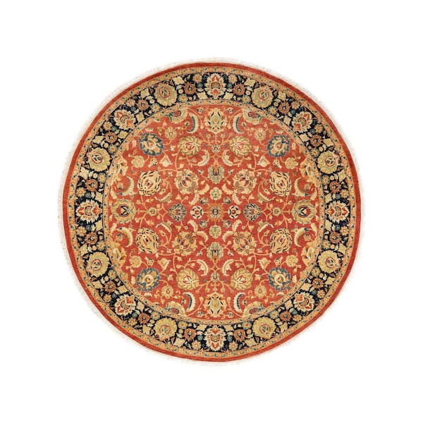 Solo Rugs Mogul One-of-a-Kind Traditional Orange 6 ft. 1 in. x 6 ft. 1 in. Oriental Area Rug